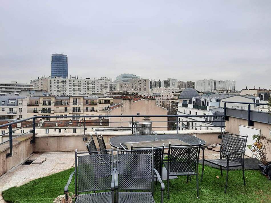 Photo avant Aménagement extérieur d'un rooftop à Levallois-Perret